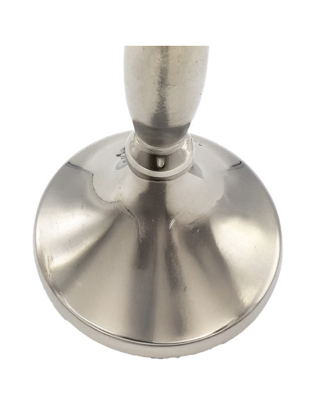 Portavelas plateado 15,5cm