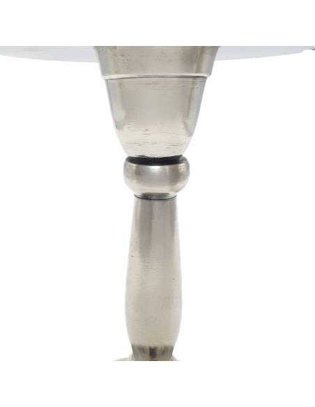 Portavelas plateado 15,5cm