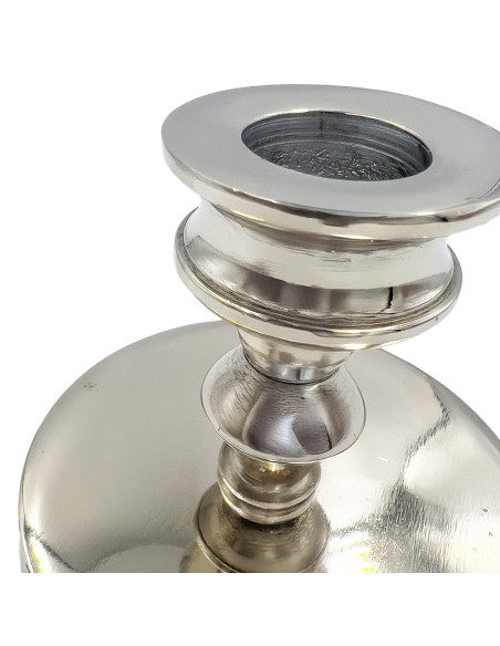 Candelabro plateado 6,5cm