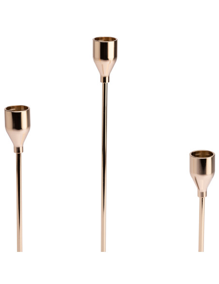 Set 3 candelabros dorados