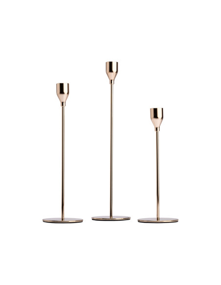 Set 3 candelabros dorados
