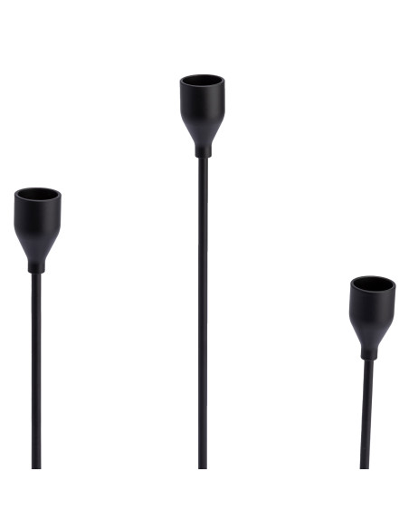 Set 3 candelabros negros