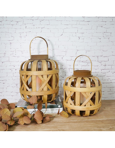 Farol Teo Ratán M - Elegante Decoración para el Hogar