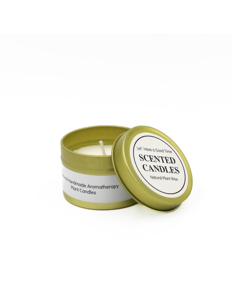 Vela caja metal dorado 6x4cm