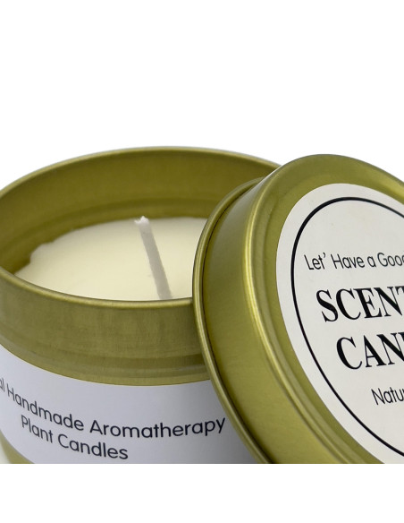 Vela caja metal dorado 6x4cm