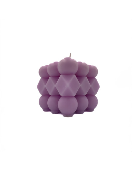 Vela cubo rubik 6cm morado