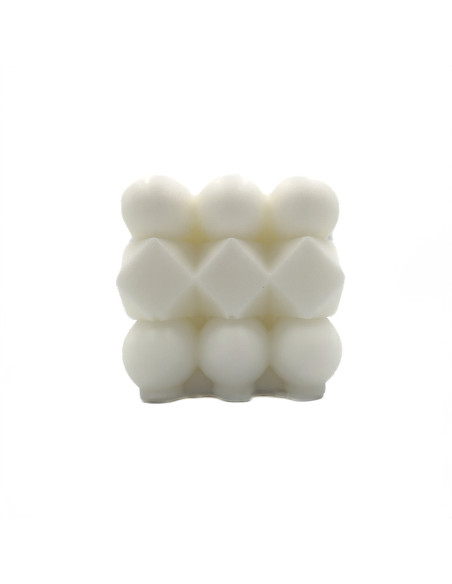 Vela cubo rubik 6cm blanco