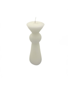Vela acanalada 13,5cm blanca 2