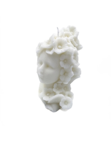 Vela Niña Flores 11,5cm - Decoración Encantadora para el Hogar