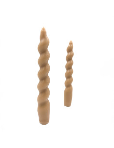 Vela larga ranurada 18cm café set 2