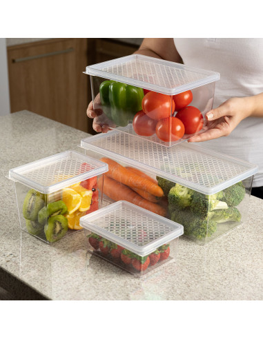 Contenedor de Alimentos con Tapa 1.3L - Mantén tu Cocina Ordenada