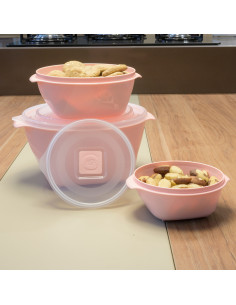 Contenedor alimentos rosa 800ml 2