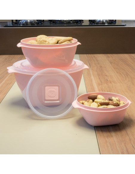 Contenedor alimentos rosa 800ml