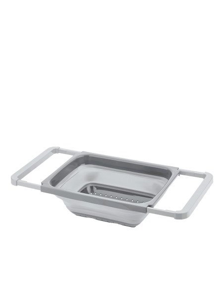 Colador plegable con asas 55x26cm gris