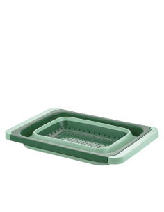 Colador plegable con asas 55x26cm verde 2