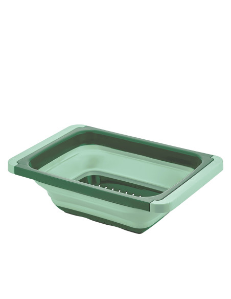 Colador plegable con asas 55x26cm verde
