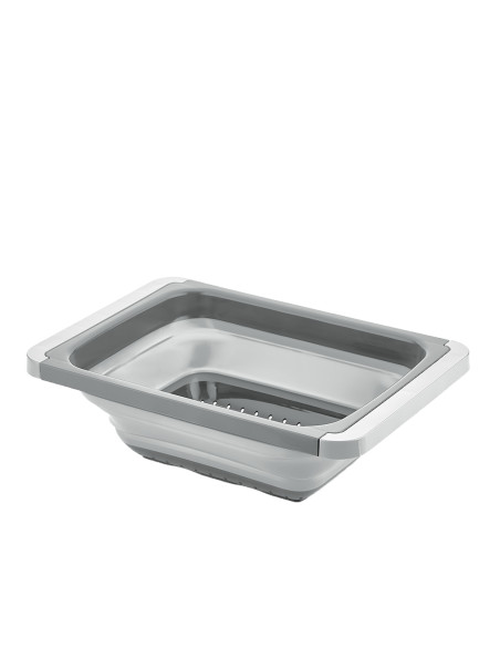Colador plegable con asas 55x26cm gris