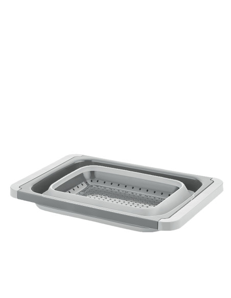 Colador plegable con asas 55x26cm gris