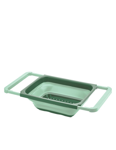 Colador Plegable con Asas 55x26cm Verde - Menaje de Cocina