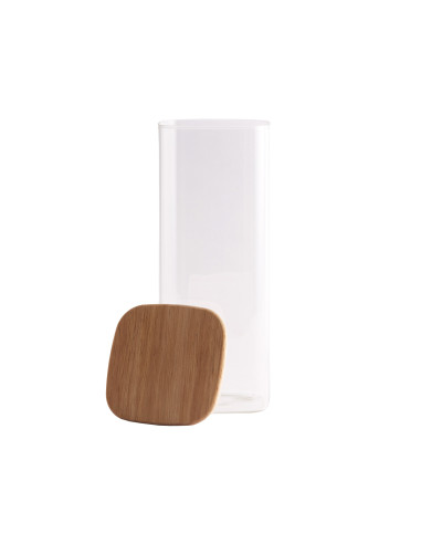 Contenedor 1900ml con Tapa de Madera - Almacenamiento Cocina