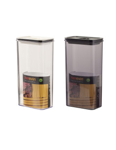 Contenedor plástico hermético blanco/negro 3lt