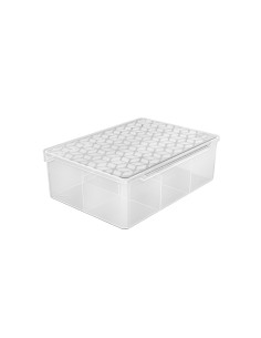 Contenedor con tapa y divisiones 34,5x12,5x5,5cm