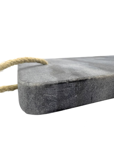 Tabla de Madera y Mármol Gris 12x33x2cm - Elegante y Funcional