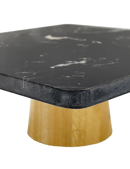 Stand para torta mármol bambú 25,5x25,5x9,5cm