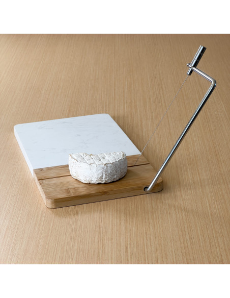Tabla corta queso bambú mármol 29x24cm