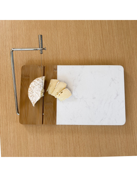 Tabla corta queso bambú mármol 29x24cm