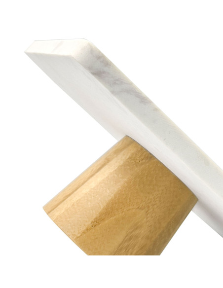 Stand para torta mármol bambú 25,5x25,5x9,5cm