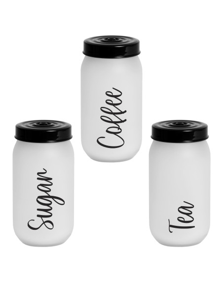 Frasco de vidrio Tea-Coffee-Sugar 1lt