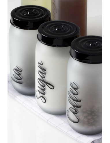 Frasco de vidrio Tea-Coffee-Sugar 1lt