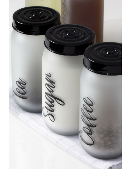 Frasco de vidrio Tea-Coffee-Sugar 1lt