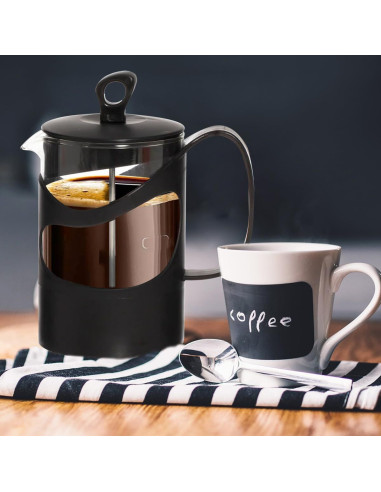 Cafetera Francesa de Vidrio 600ml - Prepara un Café Delicioso