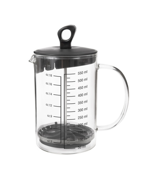 Cafetera francesa borosilicato con medidor 660ml