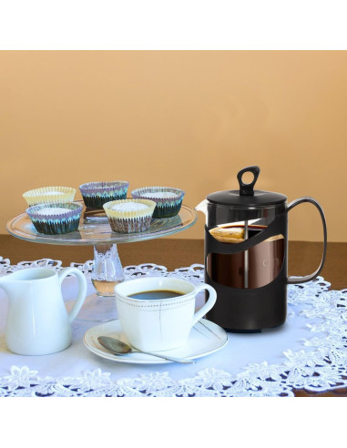 Cafetera Francesa de Vidrio 600ml - Prepara un Café Delicioso