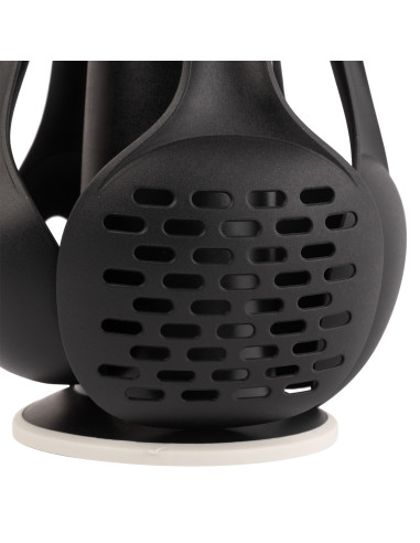 Utensilios de Cocina en Atril Set de 6 Negro/Gris