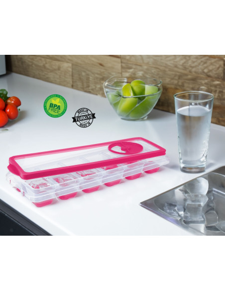 Cubeta 12 hielos con tapa