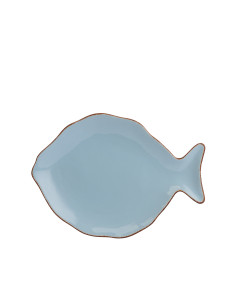 Plato cerámica pescado celeste 21.5cm