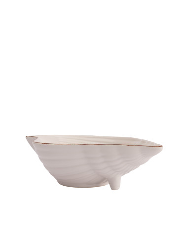 Pocillo de Cerámica Caracola Blanco 21cm - Elegante Accesorio