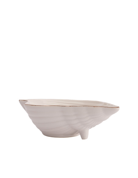 Pocillo cerámica caracola blanco 21cm