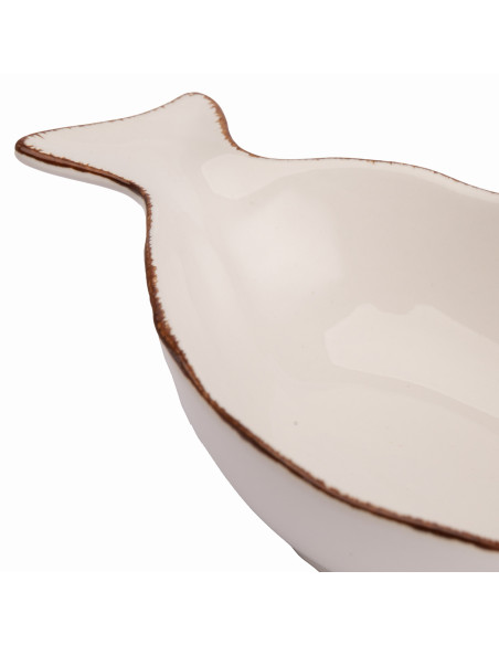 Pocillo cerámica pescado blanco 16.5cm