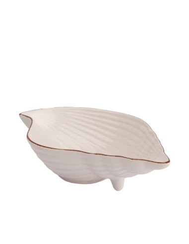 Pocillo de Cerámica Caracola Blanco 21cm - Elegante Accesorio