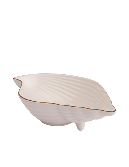 Pocillo cerámica caracola blanco 21cm