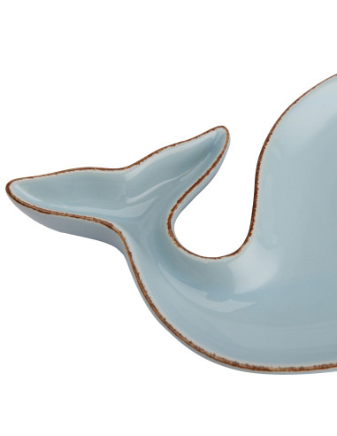Plato de Cerámica Ballena Celeste 19cm - Menaje de Mesa