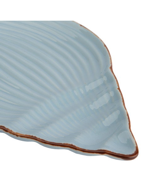 Pocillo cerámica caracola celeste 21.5cm