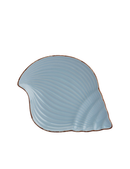 Pocillo cerámica caracola celeste 21.5cm