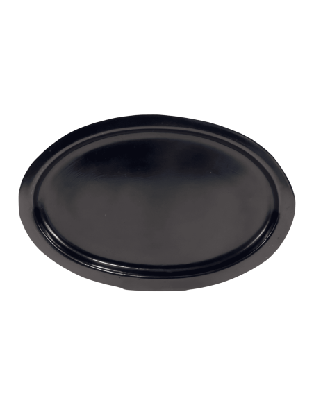 Bandeja ovalada negra 23,5x15x1cm
