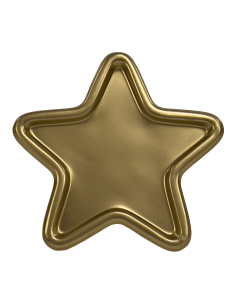 Bandeja estrella dorada 17x17x1cm